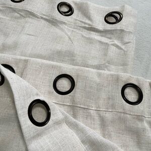 2 Panels Elegant Cream Curtains with Grommets 84x52”